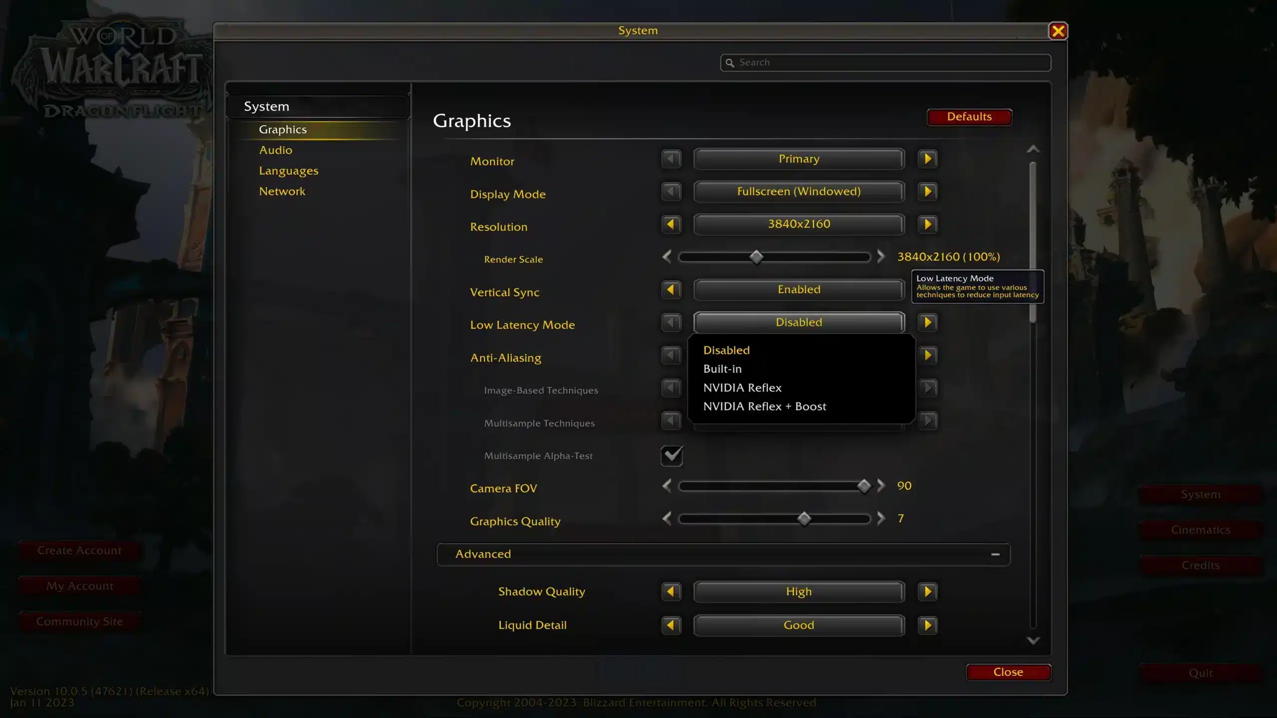 Latency Mode WoW