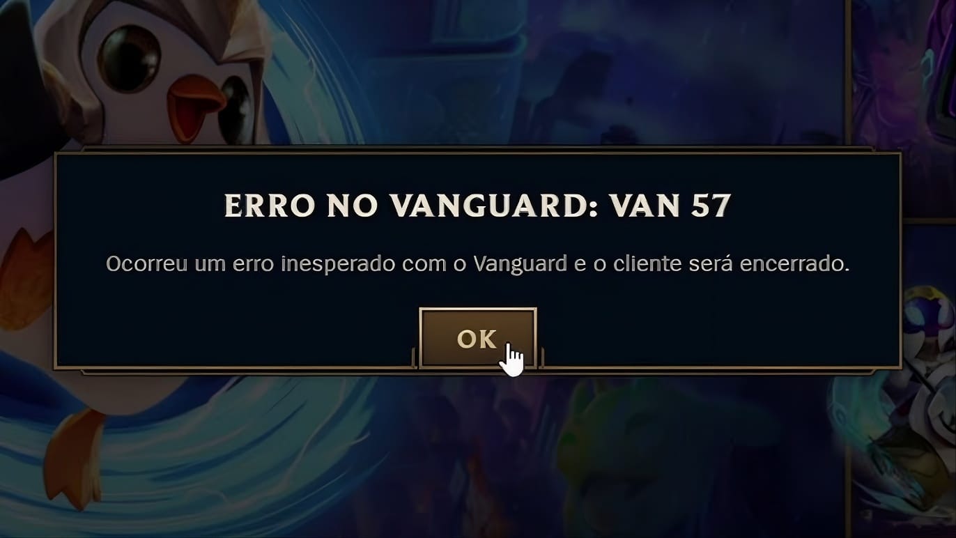 League of Legends Vanguard Errors