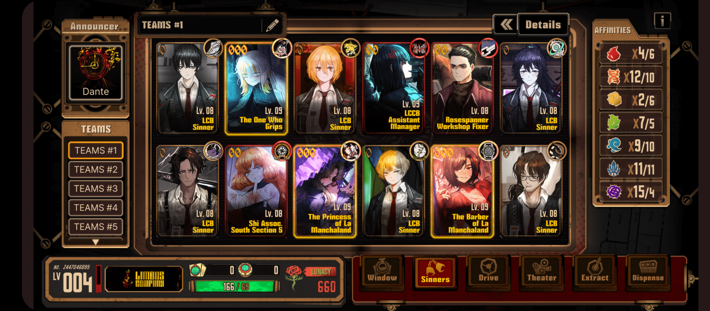Limbus Company Characters