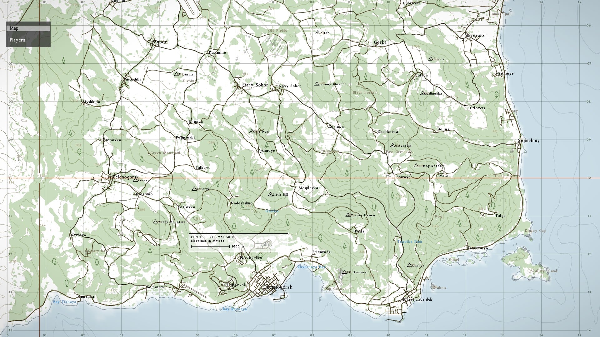 Map of DayZ Standalone