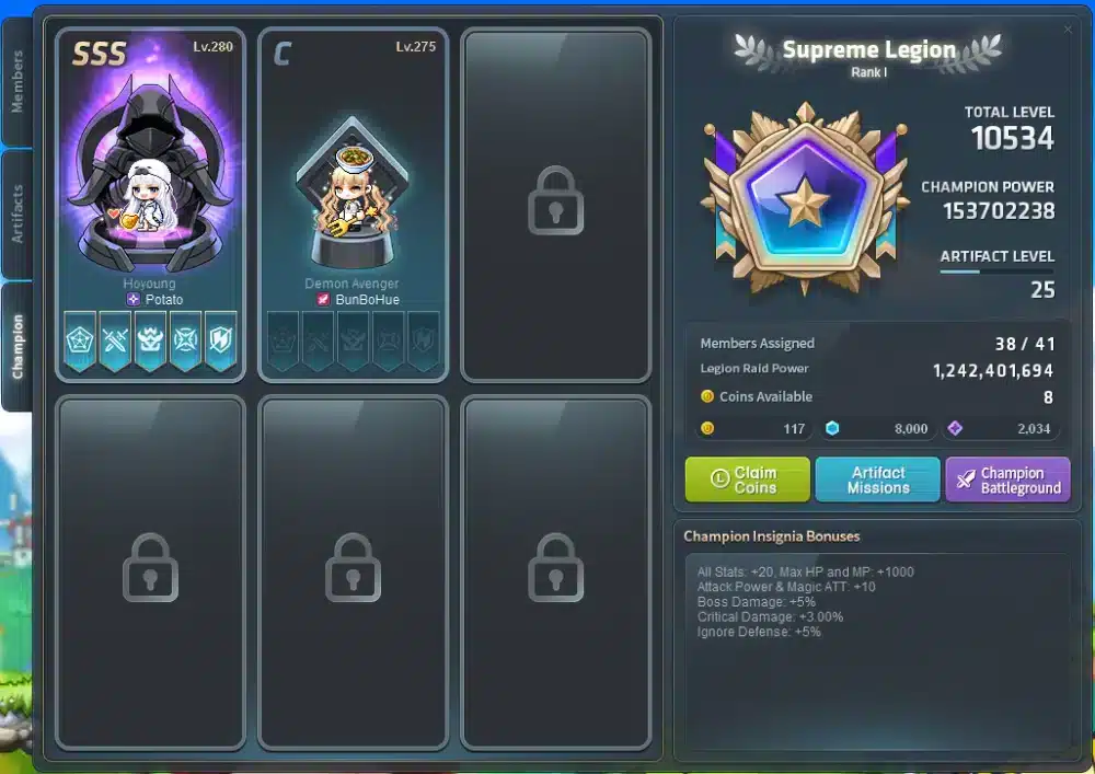 Complementary Resources to the Legion Artifact maplestory artifact guide