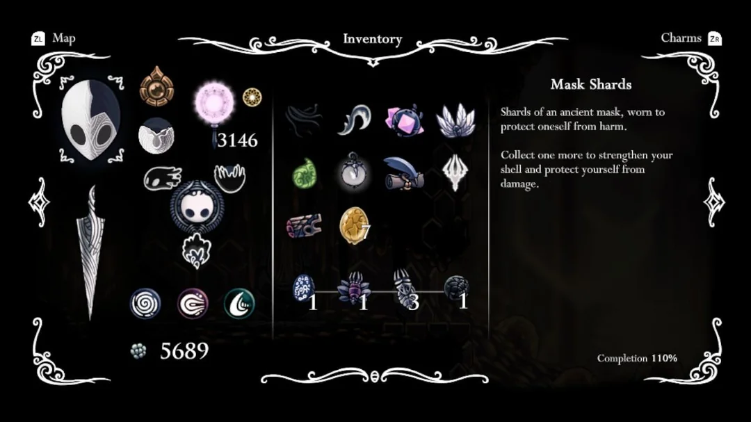 Fragmentos de Máscara Hollow Knight