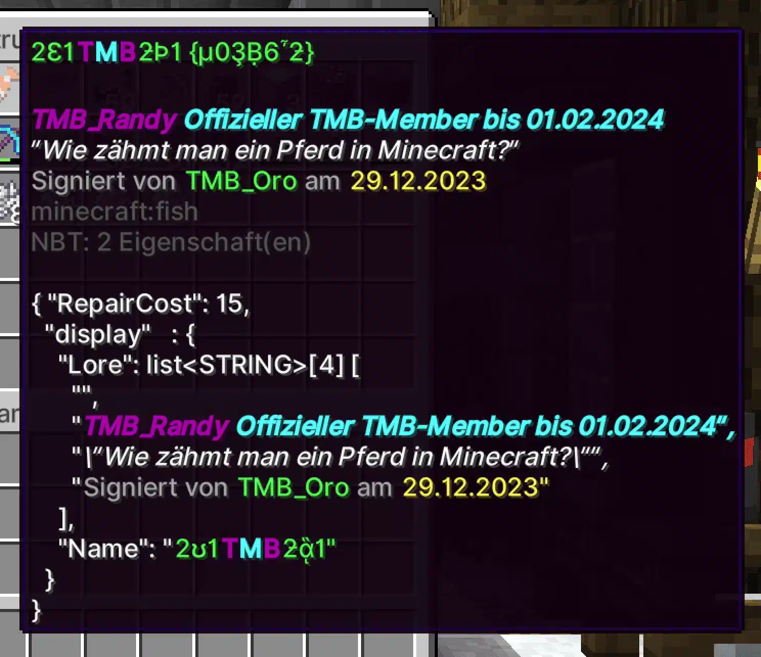 Minecraft Color Codes