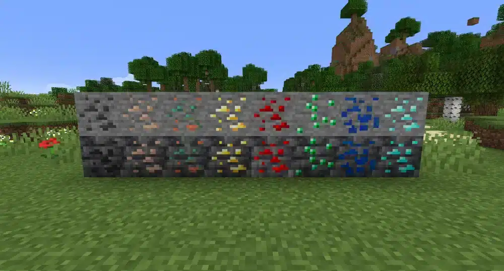 Minecraft Bedrock Ore Levels vs Java minecraft ore levels