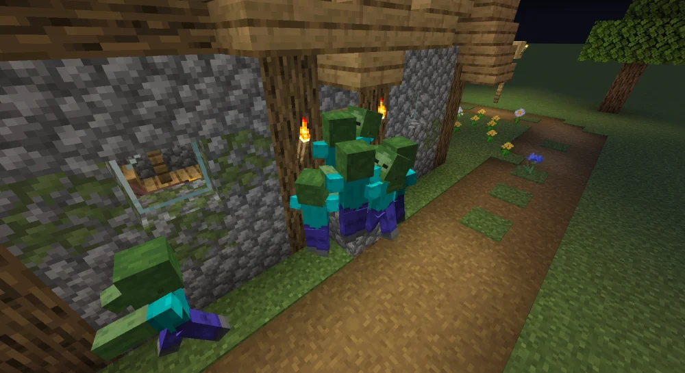 Mob Grinder — Simple Design Without a Spawner minecraft zombie