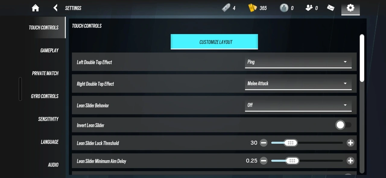 Configurações R6 Mobile