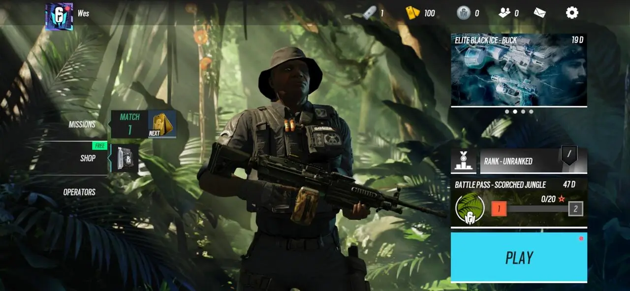 Tela de Jogo R6 Mobile
