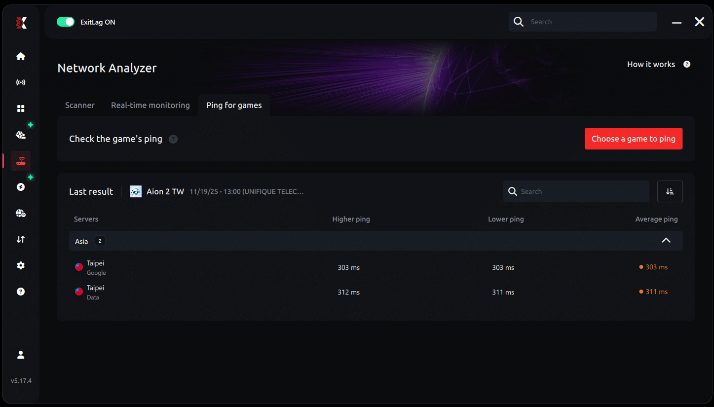 result ping