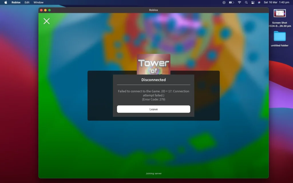 erro 279 roblox