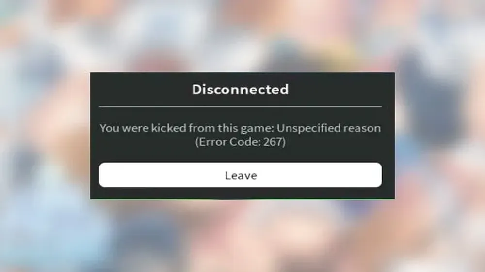Roblox Error Code 267