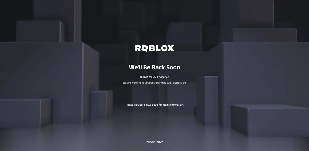 roblox fora do ar