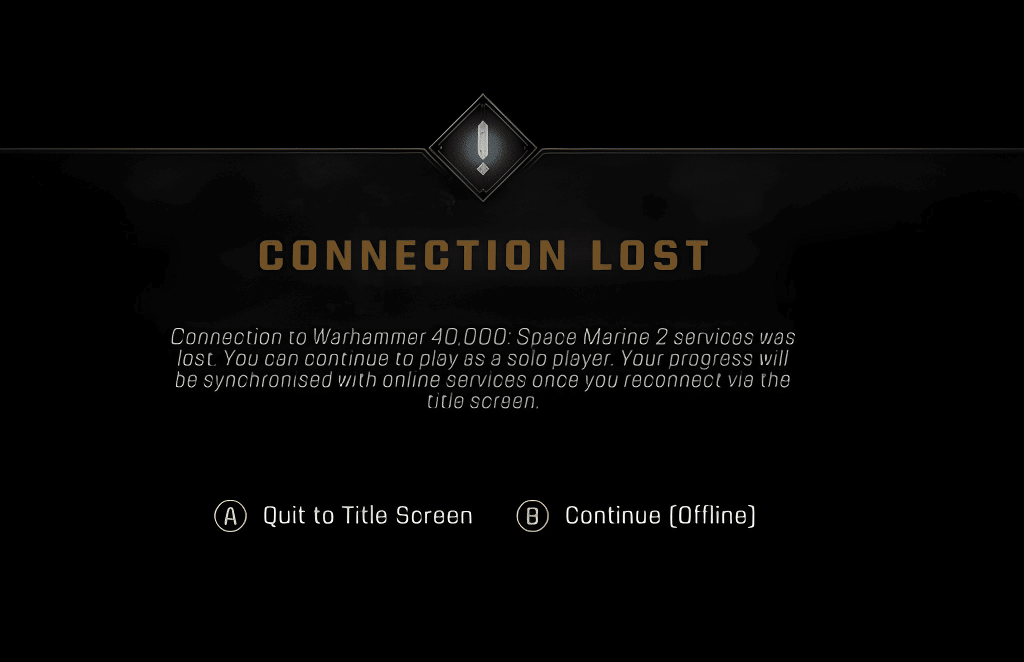 Current image: Space Marine 2 Server Issues
