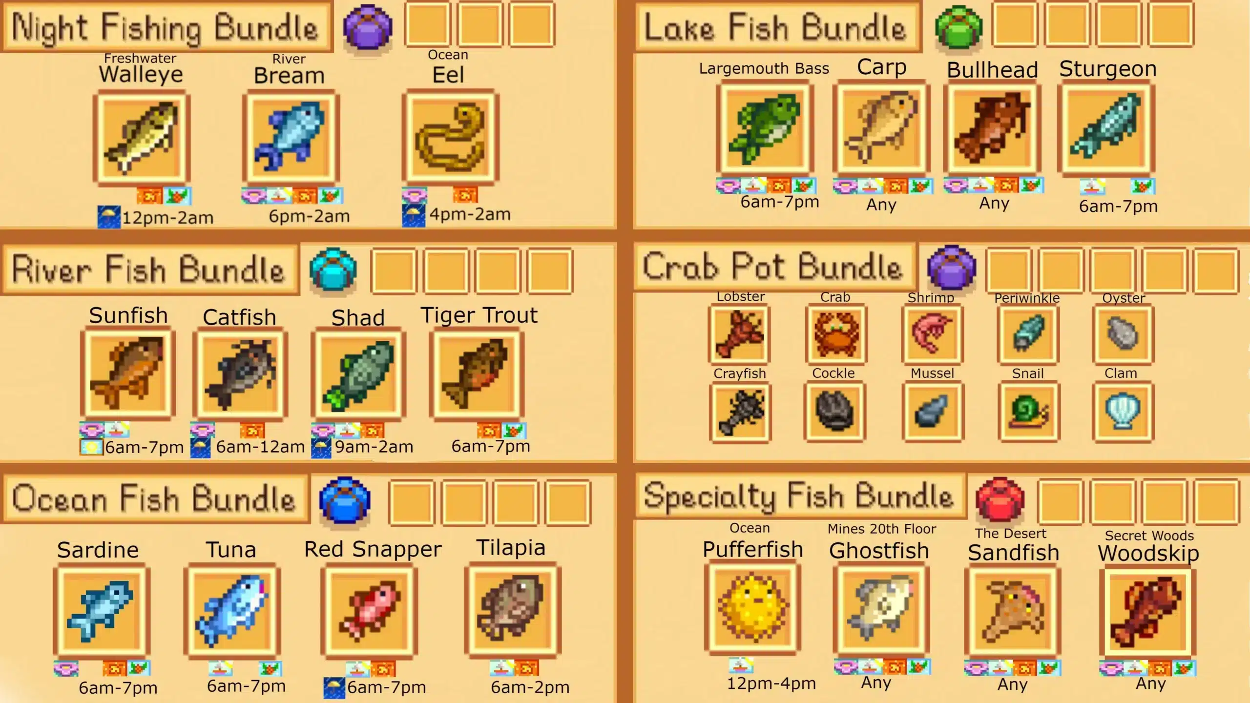 Stardew Valley Bundles