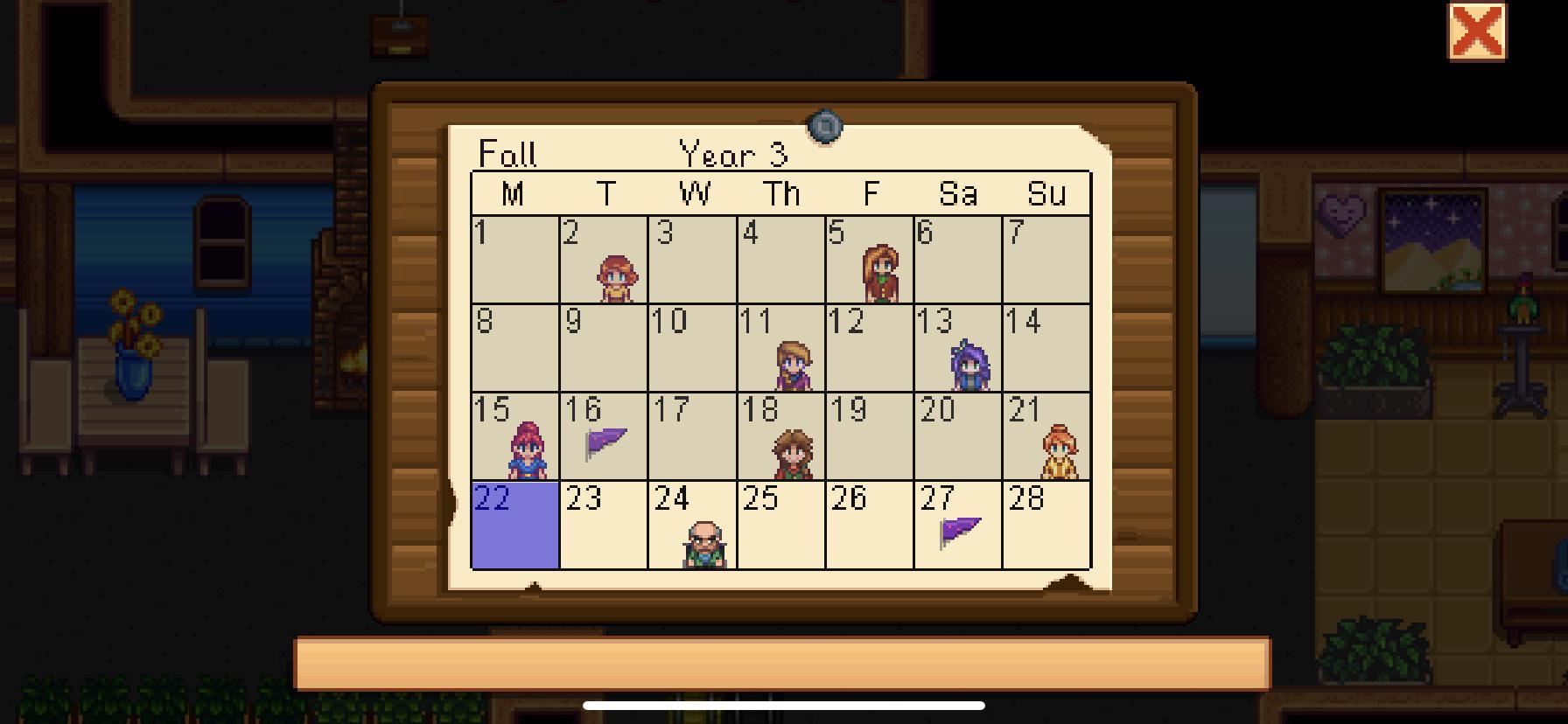 Stardew Valley Calendar