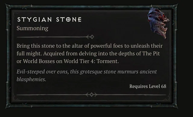 Stygian Stone Diablo 4