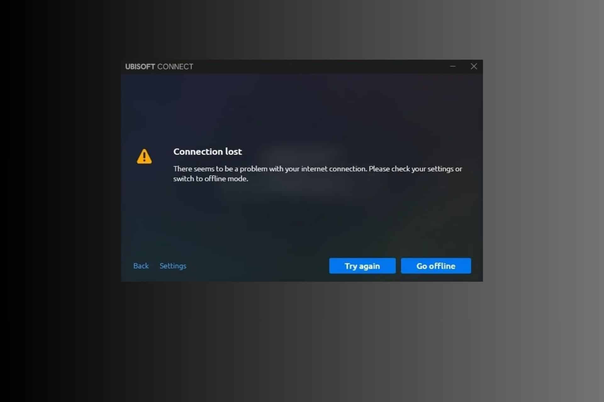 Ubisoft Connect Connection Lost