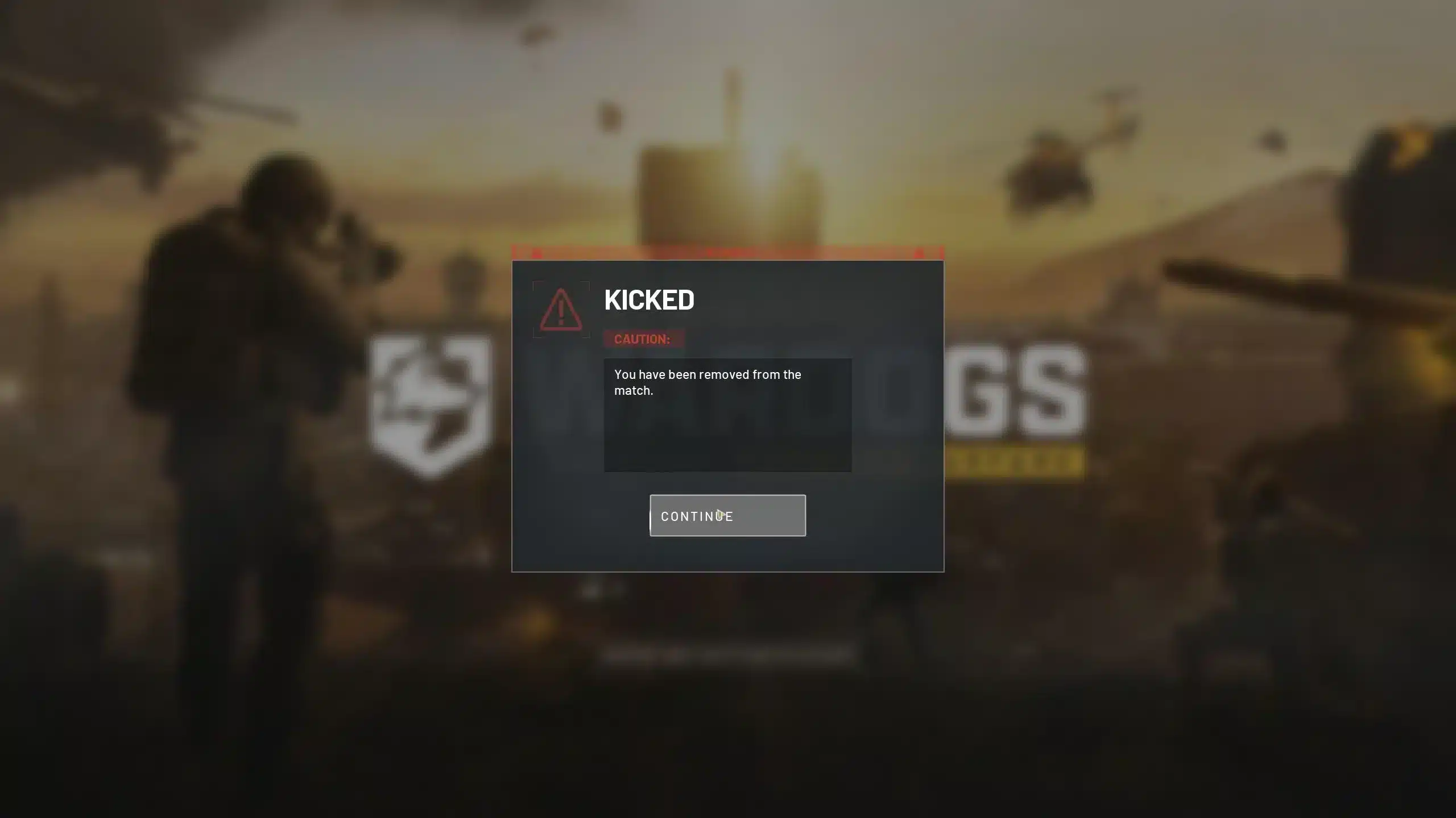 Wardogs Kicked From Match