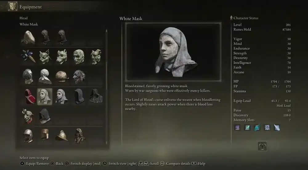 White Mask vs. Other Elden Ring Helmets