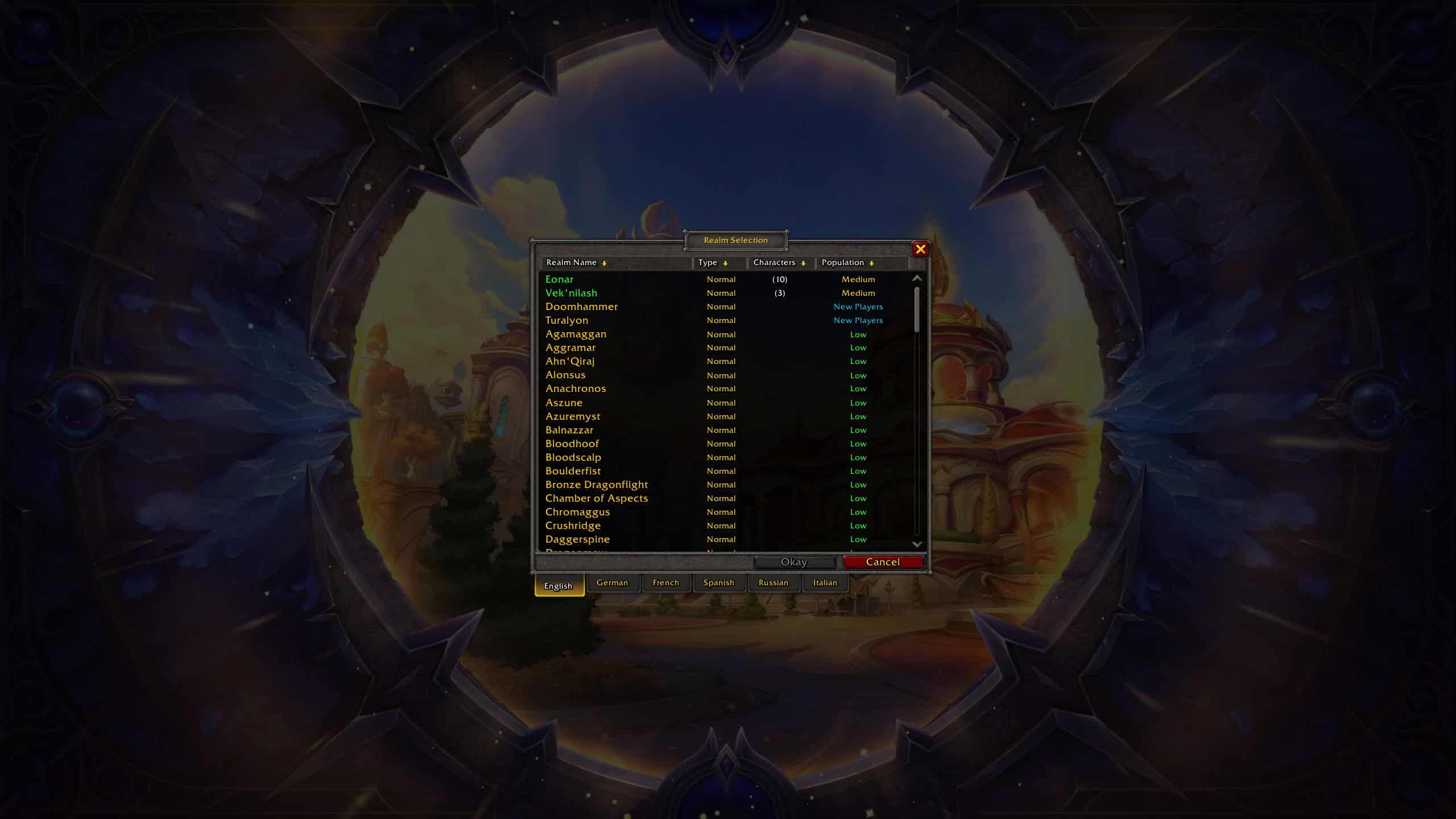 World Of Warcraft Server Issues