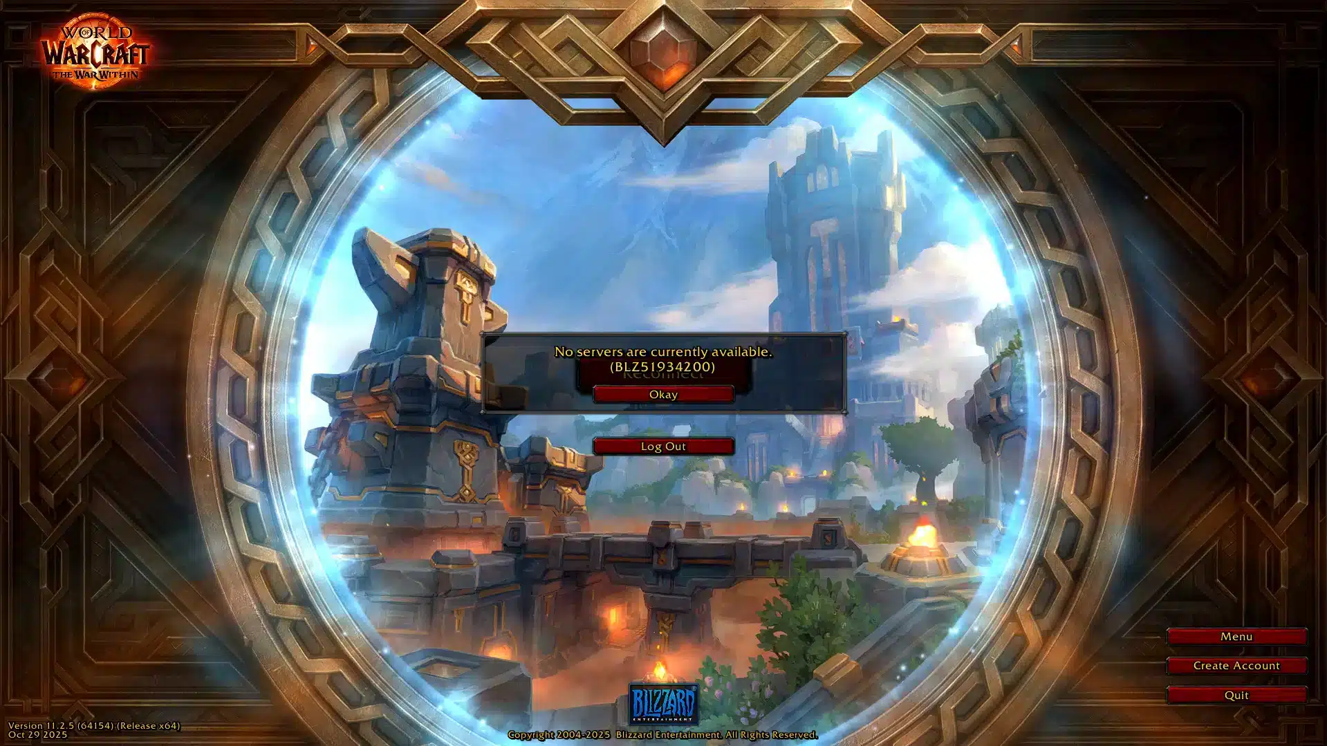 World Of Warcraft Server Issues